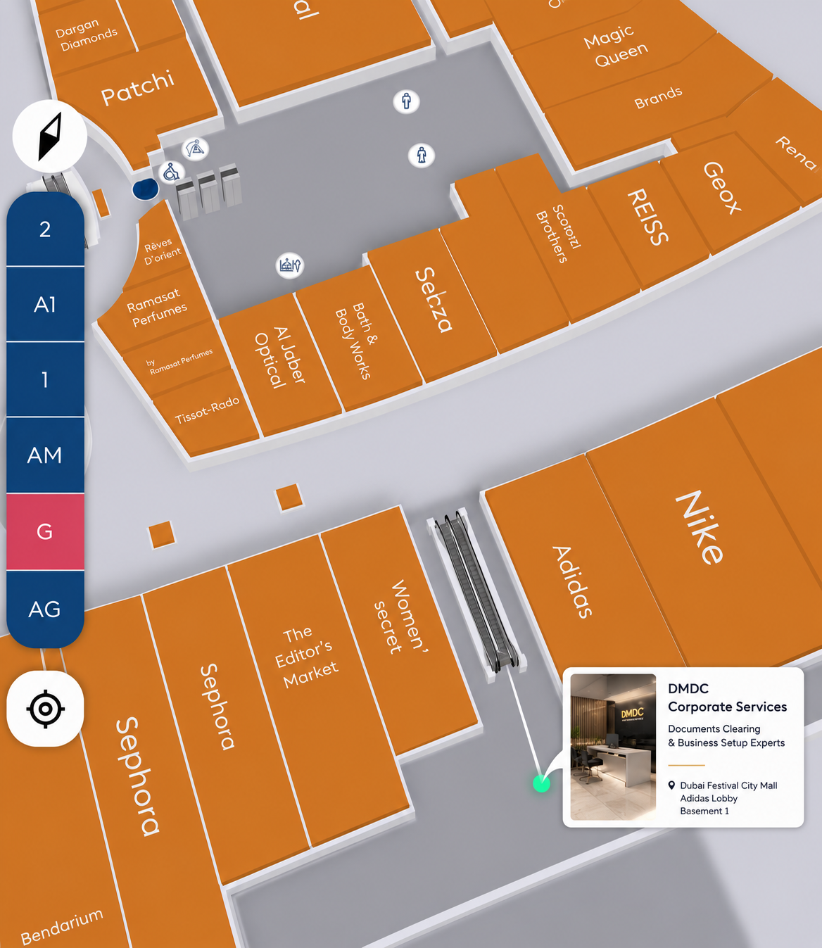 DMDC Corporate Services Dubai Festival City Mall Location